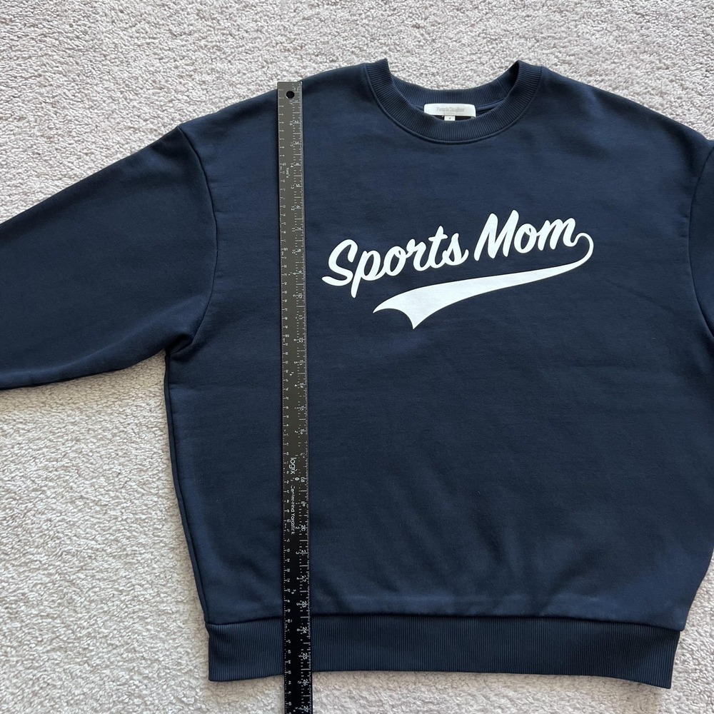 Favorite Daughter Sports Mom Sweatshirt Womens M Blue Fleece Crewneck Pullover - Picture 12 of 15